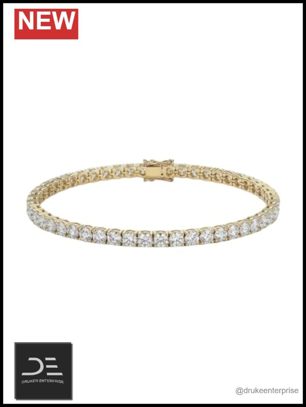 Women Tennis Bracelet Cubic Zirconia Gold or Rhodium Plated 7 Inch